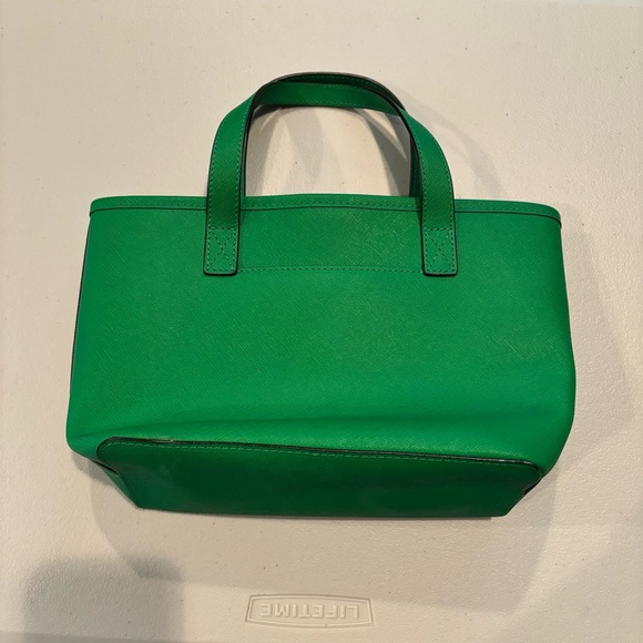 Michael Kors Small Carryall Tote Kelly Green leather MK Purse Handbag - Picture 5 of 7